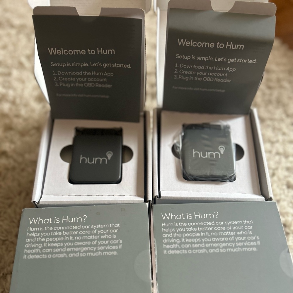 2 HUM vehicle tracking and emergency devices